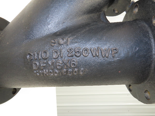 DFY6X6 Cast Iron Y Strainer Valve 6" Flanged Wye C110 D1 250 WWP Class 150