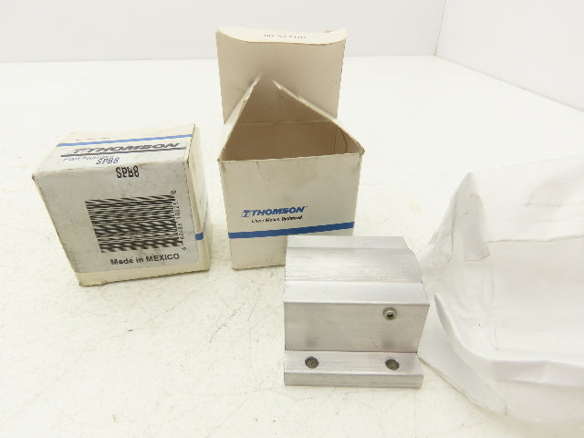 Thomson SPB8 Linear Pillow Block Ball Bearing Closed 1/2" Shaft x 2" W Lot of 2