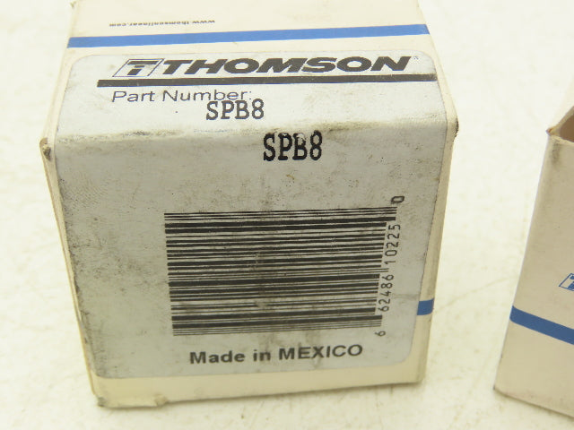 Thomson SPB8 Linear Pillow Block Ball Bearing Closed 1/2" Shaft x 2" W Lot of 2