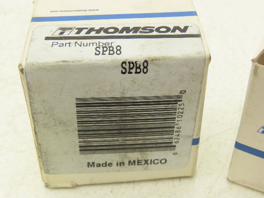 Thomson SPB8 Linear Pillow Block Ball Bearing Closed 1/2" Shaft x 2" W Lot of 2