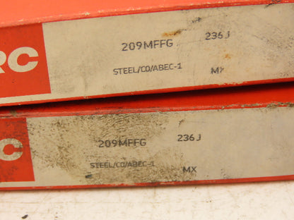 MRC 209MFFG Ball Bearing 45mm ID x 85mm OD x 19mm Width Double Sheild Lot of 2