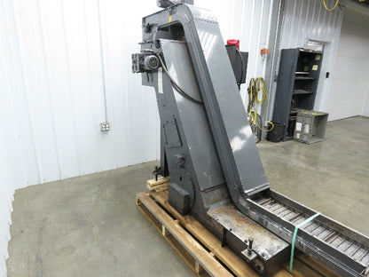 Turbo Dual Chip Conveyor w/Coolant Filter Drag Chain 70" Infeed 11' 9"OAL