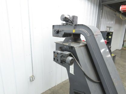 Turbo Dual Chip Conveyor w/Coolant Filter Drag Chain 70" Infeed 11' 9"OAL