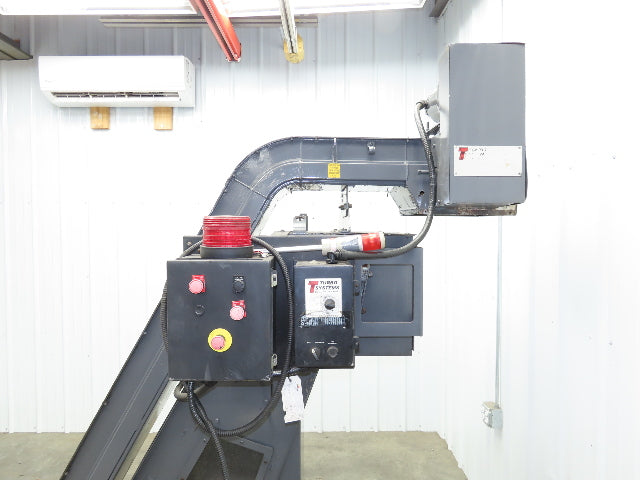 Turbo Dual Chip Conveyor w/Coolant Filter Drag Chain 70" Infeed 11' 9"OAL