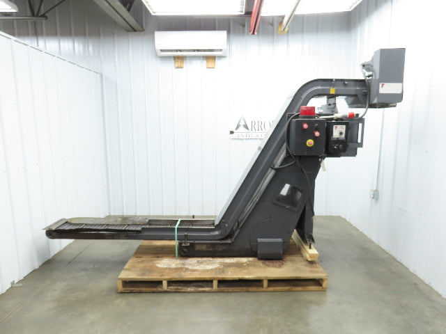 Turbo Dual Chip Conveyor w/Coolant Filter Drag Chain 70" Infeed 11' 9"OAL