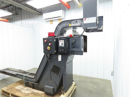Turbo Dual Chip Conveyor w/Coolant Filter Drag Chain 70" Infeed 11' 9"OAL