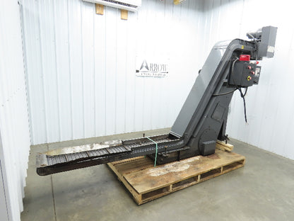 Turbo Dual Chip Conveyor w/Coolant Filter Drag Chain 70" Infeed 11' 9"OAL