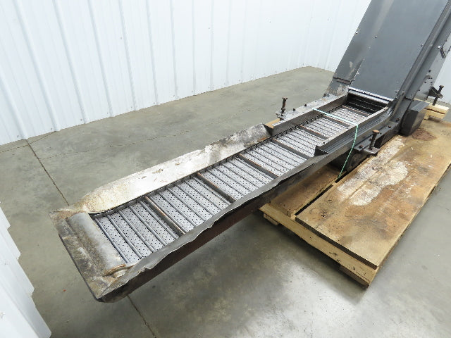 Turbo Dual Chip Conveyor w/Coolant Filter Drag Chain 70" Infeed 11' 9"OAL