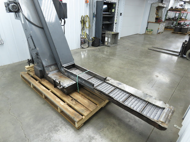 Turbo Dual Chip Conveyor w/Coolant Filter Drag Chain 70" Infeed 11' 9"OAL