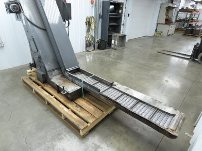 Turbo Dual Chip Conveyor w/Coolant Filter Drag Chain 70" Infeed 11' 9"OAL