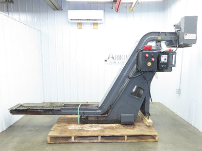 Turbo Dual Chip Conveyor w/Coolant Filter Drag Chain 70" Infeed 11' 9"OAL