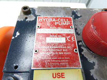 Wanner D10XKBTHFECA Hydra-Cell Pump/Motor Assembly 8.1GPM 5Hp 1000PSI 230/460VAC