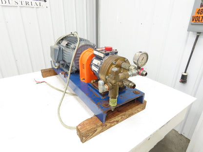 Wanner D10XKBTHFECA Hydra-Cell Pump/Motor Assembly 8.1GPM 5Hp 1000PSI 230/460VAC