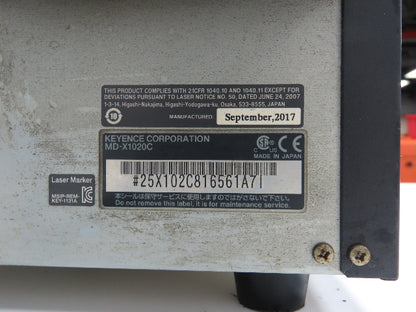 Keyence MD-X1020C 3 Axis Laser Marking Head 30W 1.0mW 1064nm 2-100ns Pulse