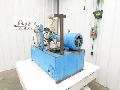 Vickers Hydraulic Power Unit 30 Gallon Tank 15GPM 3000PSI 10Hp 230/460V 3Ph
