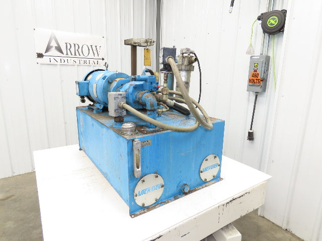 Vickers Hydraulic Power Unit 30 Gallon Tank 15GPM 3000PSI 10Hp 230/460V 3Ph