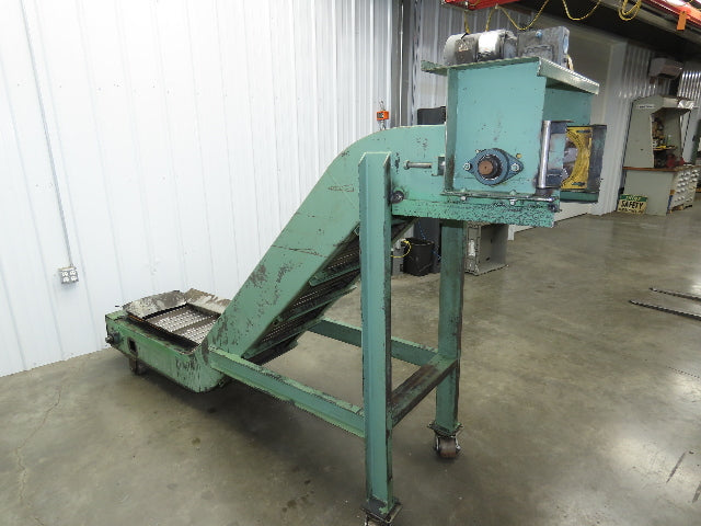 1 SHZ 18 Portable Chip Conveyor 18"Belt 40" Infeed 52" Discharge 9' 5"OAL