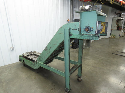 1 SHZ 18 Portable Chip Conveyor 18"Belt 40" Infeed 52" Discharge 9' 5"OAL