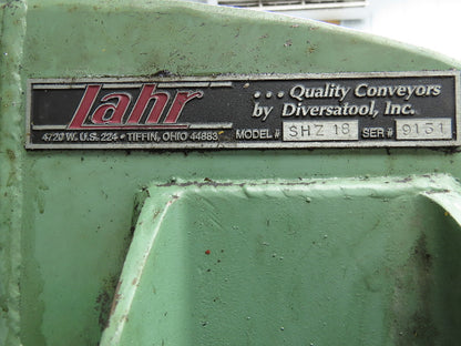 1 SHZ 18 Portable Chip Conveyor 18"Belt 40" Infeed 52" Discharge 9' 5"OAL