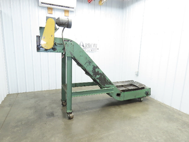 1 SHZ 18 Portable Chip Conveyor 18"Belt 40" Infeed 52" Discharge 9' 5"OAL