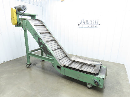 1 SHZ 18 Portable Chip Conveyor 18"Belt 40" Infeed 52" Discharge 9' 5"OAL