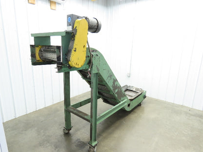 1 SHZ 18 Portable Chip Conveyor 18"Belt 40" Infeed 52" Discharge 9' 5"OAL