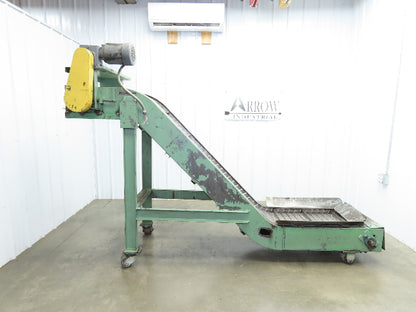 1 SHZ 18 Portable Chip Conveyor 18"Belt 40" Infeed 52" Discharge 9' 5"OAL