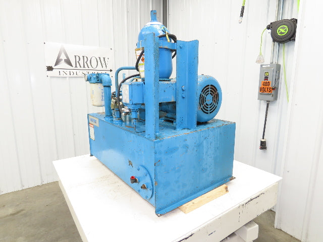 Vickers Hydraulic Power Unit 30 Gallon Tank 15 GPM 3000PSI 7-1/2Hp 230/460V 3Ph
