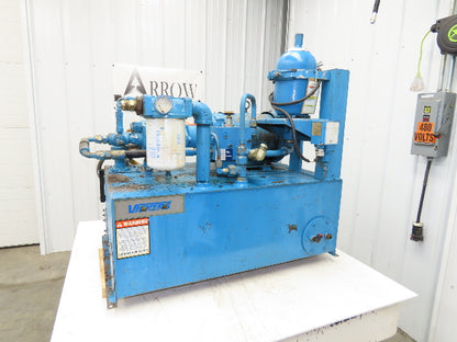 Vickers Hydraulic Power Unit 30 Gallon Tank 15 GPM 3000PSI 7-1/2Hp 230/460V 3Ph
