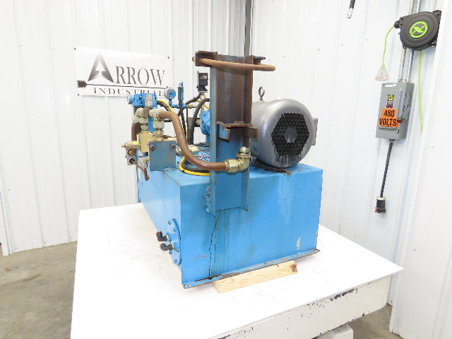 Vickers Hydraulic Power Unit 30 Gallon Tank 15GPM 3000PSI 10Hp 230/460V 3Ph