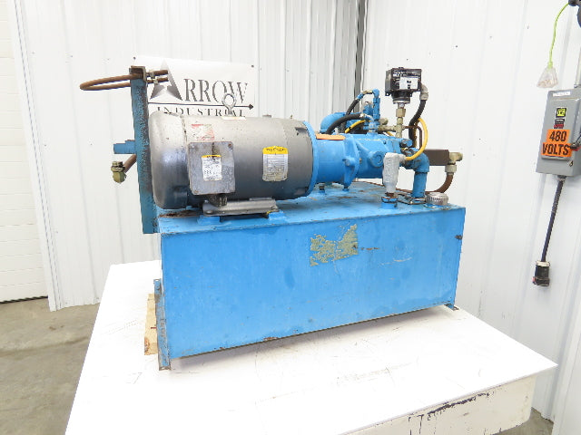 Vickers Hydraulic Power Unit 30 Gallon Tank 15GPM 3000PSI 10Hp 230/460V 3Ph