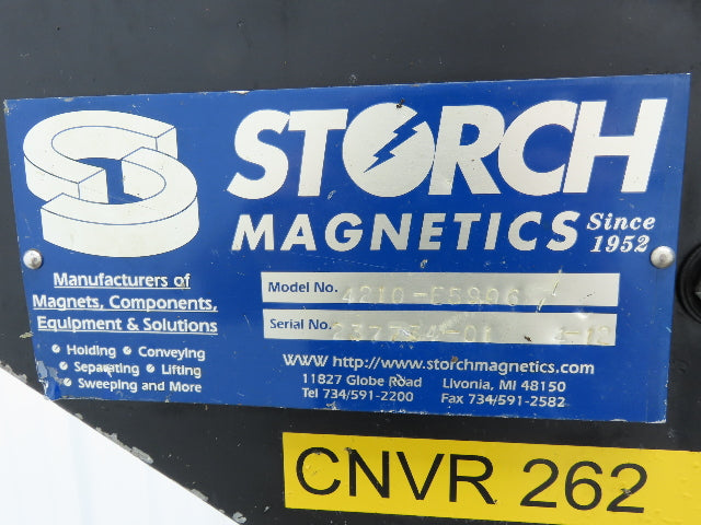 Storch 10"W Magnetic Chip Conveyor 48" Discharge 90° Incline 230/460V 11' 4"OAL