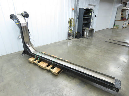 Storch 10"W Magnetic Chip Conveyor 48" Discharge 90° Incline 230/460V 11' 4"OAL