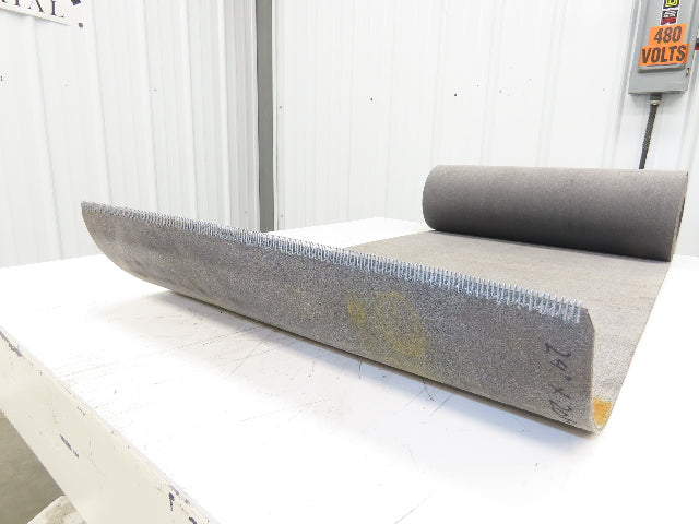 24"W x 20'L Gray Felt Fabric Conveyor Belt Soft Top Reversible 5/32"Thick
