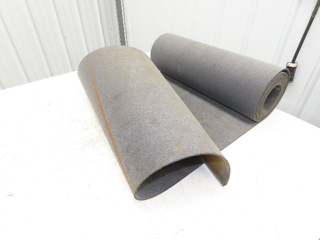 24"W x 20'L Gray Felt Fabric Conveyor Belt Soft Top Reversible 5/32"Thick