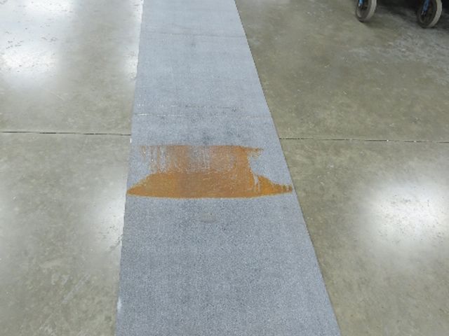 24"W x 20'L Gray Felt Fabric Conveyor Belt Soft Top Reversible 5/32"Thick