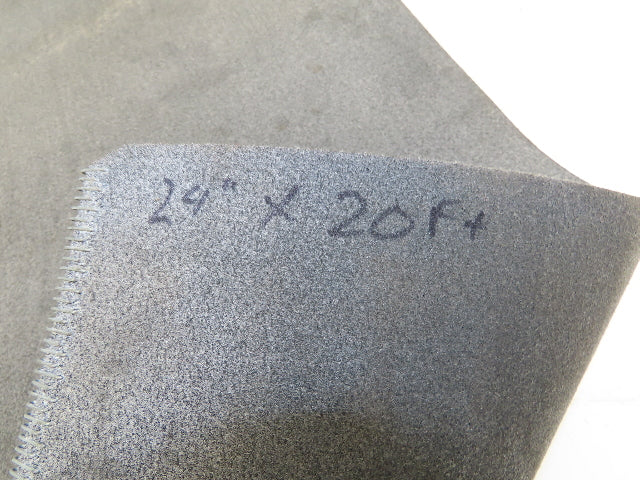 24"W x 20'L Gray Felt Fabric Conveyor Belt Soft Top Reversible 5/32"Thick