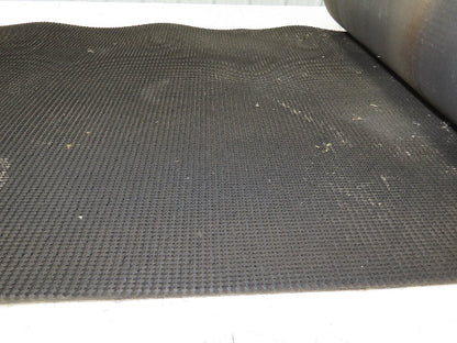 24"W x 20' Rough Grip Top Rubber Conveyor Belt 2-Ply Black 20' Length