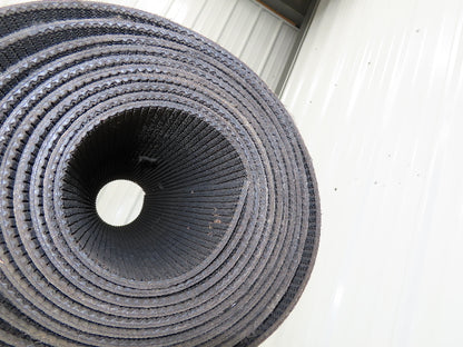 24"W x 20' Rough Grip Top Rubber Conveyor Belt 2-Ply Black 20' Length