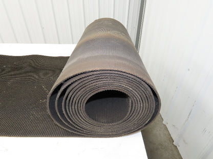 24"W x 20' Rough Grip Top Rubber Conveyor Belt 2-Ply Black 20' Length