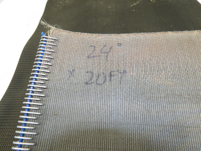 24"W x 20' Rough Grip Top Rubber Conveyor Belt 2-Ply Black 20' Length