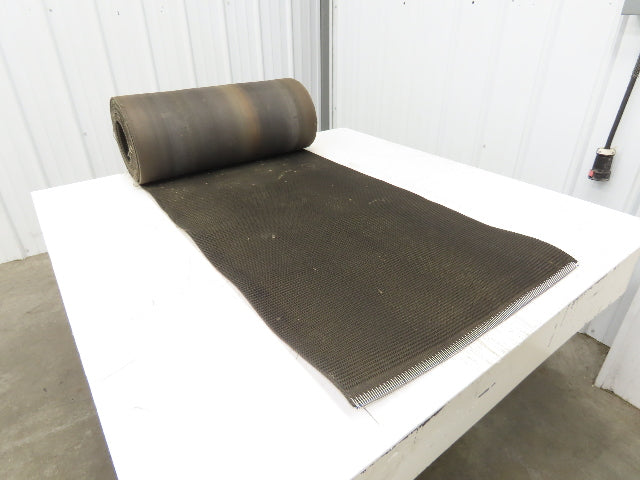 24"W x 20' Rough Grip Top Rubber Conveyor Belt 2-Ply Black 20' Length
