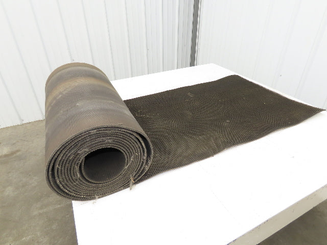 24"W x 20' Rough Grip Top Rubber Conveyor Belt 2-Ply Black 20' Length