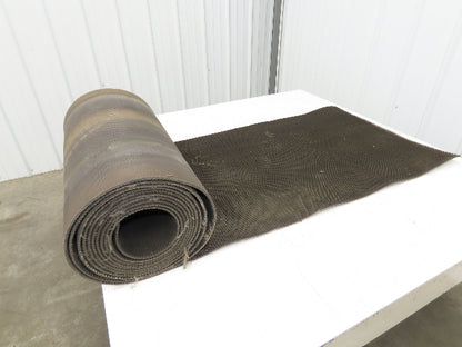 24"W x 20' Rough Grip Top Rubber Conveyor Belt 2-Ply Black 20' Length