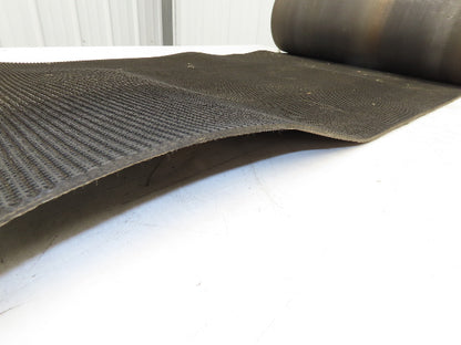 24"W x 20' Rough Grip Top Rubber Conveyor Belt 2-Ply Black 20' Length