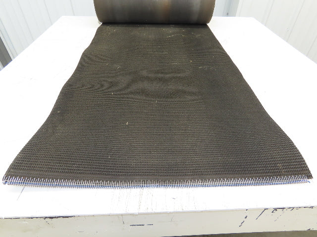 24"W x 20' Rough Grip Top Rubber Conveyor Belt 2-Ply Black 20' Length
