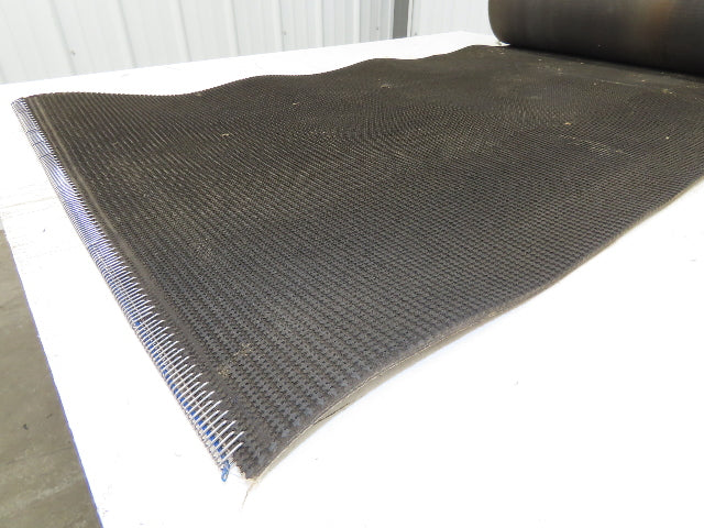 24"W x 20' Rough Grip Top Rubber Conveyor Belt 2-Ply Black 20' Length