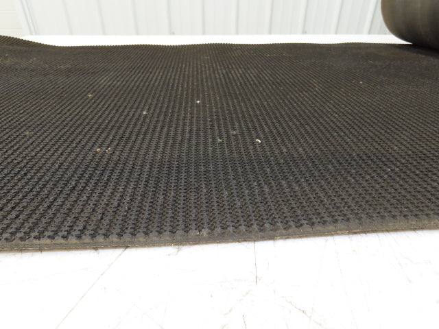 24"W x 25' Rough Grip Top Rubber Conveyor Belt 2-Ply Black 25' Length