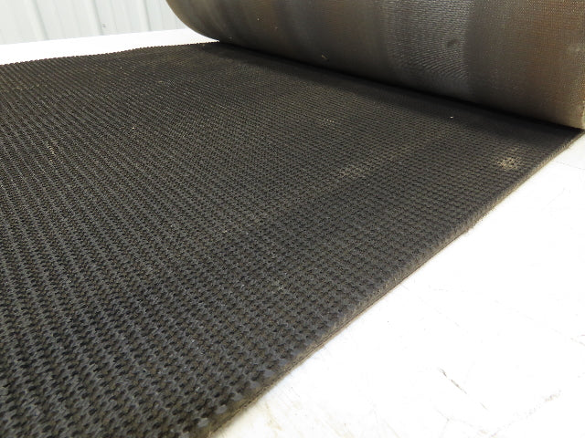 24"W x 25' Rough Grip Top Rubber Conveyor Belt 2-Ply Black 25' Length