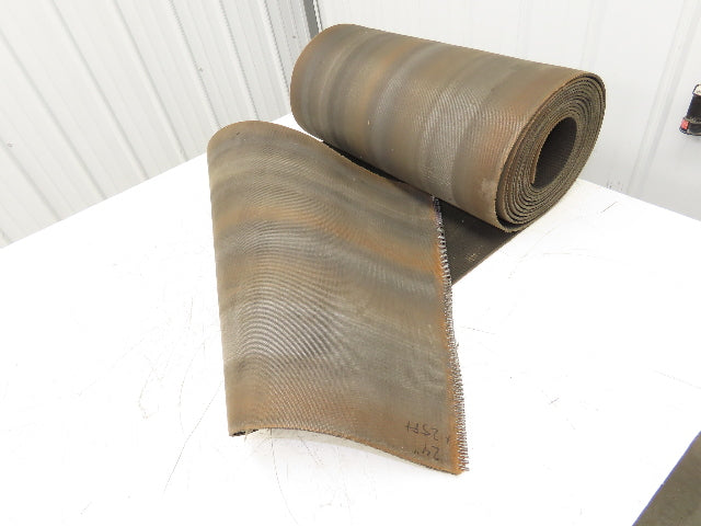 24"W x 25' Rough Grip Top Rubber Conveyor Belt 2-Ply Black 25' Length